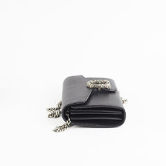 Gucci Dionysus Leather Mini Chain Bag Black