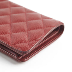 Chanel Long Wallet Red Caviar - Series 18