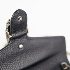 Gucci Dionysus Leather Mini Chain Bag Black