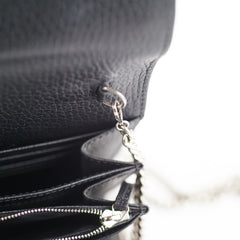 Gucci Dionysus Leather Mini Chain Bag Black