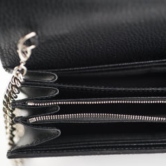 Gucci Dionysus Leather Mini Chain Bag Black