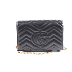 Gucci Marmont Wallet On Chain WOC Black