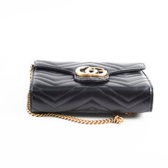 Gucci Marmont Wallet On Chain WOC Black