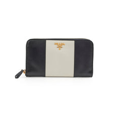 Prada Long Wallet Black/White