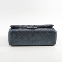 Chanel Classic Jumbo Flap Dark Blue Iridescent Caviar- Series 20