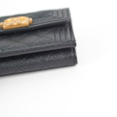 Chanel Boy Caviar Wallet