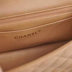 Chanel 22B Top Handle Mini Rectangular Dark Beige Microchip