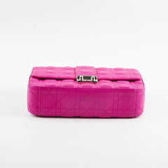 Christian Dior Lambskin Cannage Fuchsia Shoulder Bag