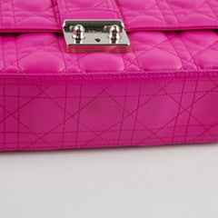 Christian Dior Lambskin Cannage Fuchsia Shoulder Bag