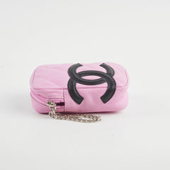 Chanel Zip Pouch Lambskin Pink