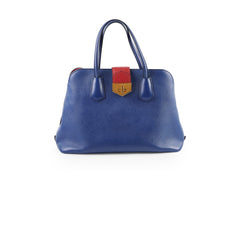 Prada Saffiano Cuir Bi-Color Double Handle Tote Bag