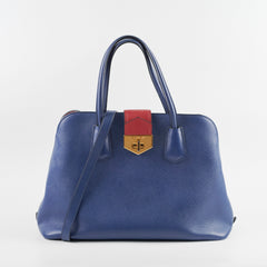 Prada Saffiano Cuir Bi-Color Double Handle Tote Bag