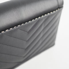 Chanel Black Chevron Envelope Flap