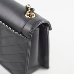 Chanel Black Chevron Envelope Flap