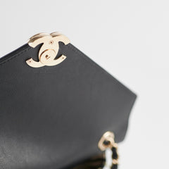 Chanel Black Chevron Envelope Flap