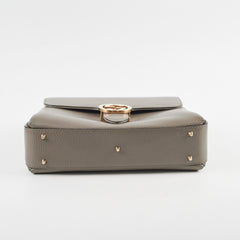 Gucci Leather Top Handle Grey Bag