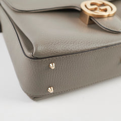 Gucci Leather Top Handle Grey Bag