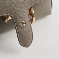 Gucci Leather Top Handle Grey Bag