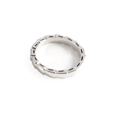 Bvlgari Serpenti Viper Ring 18k White Gold Size 59