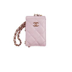 Chanel Caviar ID Crad Holder Pink