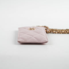 Chanel Caviar ID Crad Holder Pink