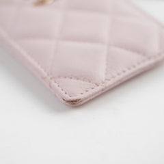 Chanel Caviar ID Crad Holder Pink