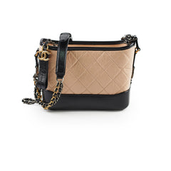 Chanel Small Gabrielle Beige Black