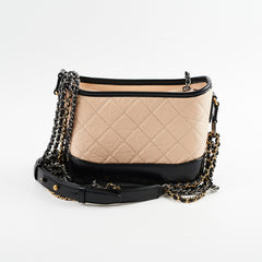 Chanel Small Gabrielle Beige Black