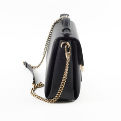 Gucci Leather Top Handle Bag Black