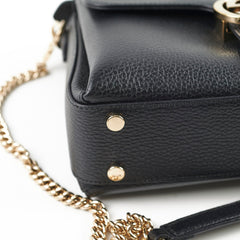 Gucci Leather Top Handle Bag Black