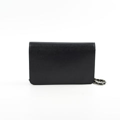 Chanel CC Logo Wallet on Chain WOC Black