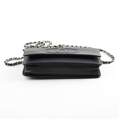 Chanel CC Logo Wallet on Chain WOC Black