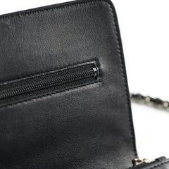 Chanel CC Logo Wallet on Chain WOC Black