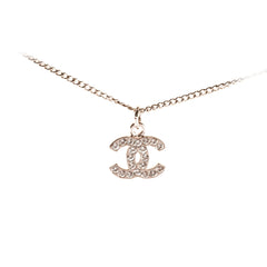 Chanel Silver Rhinestone Necklace Costume Jewellery