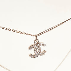 Chanel Silver Rhinestone Necklace Costume Jewellery
