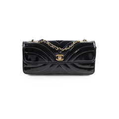 Chanel East West Black Chevron Patent Bag- Series 8