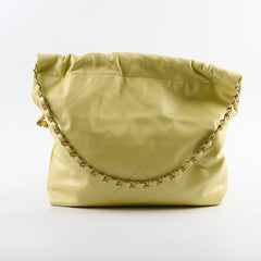 Chanel 22 Small Yellow Shoulder Bag - Microchipped