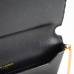 Saint Laurent Mini Phone Case On Chain Black