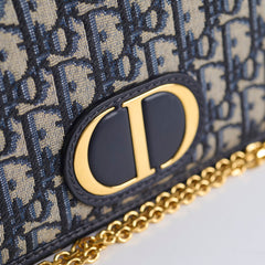 Christian Dior Montaigne Belt Bag with Chain Navy