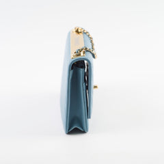 Chanel Trendy CC Wallet on Chain WOC Blue