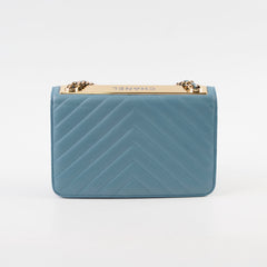 Chanel Trendy CC Wallet on Chain WOC Blue