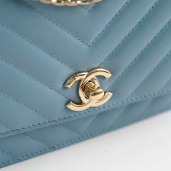 Chanel Trendy CC Wallet on Chain WOC Blue