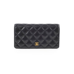 Chanel Fold Long Wallet Black