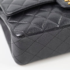 Chanel Medium/Large Caviar Double Classic Flap Black