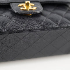 Chanel Medium/Large Caviar Double Classic Flap Black