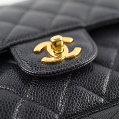 Chanel Medium/Large Caviar Double Classic Flap Black