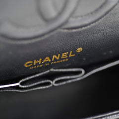 Chanel Medium/Large Caviar Double Classic Flap Black