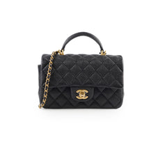 Chanel Caviar Rectangular with Top Handle Black  31 Series