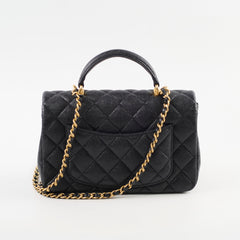 Chanel Caviar Rectangular with Top Handle Black  31 Series