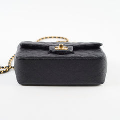 Chanel Caviar Rectangular with Top Handle Black  31 Series